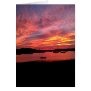 Puesta del sol en el puerto