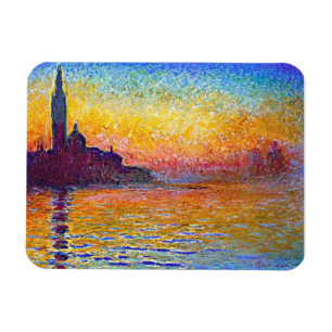 Puesta del sol en imán de Venecia, Italia