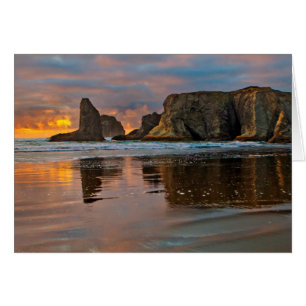 Puesta del sol en la costa de Oregon - Bandon