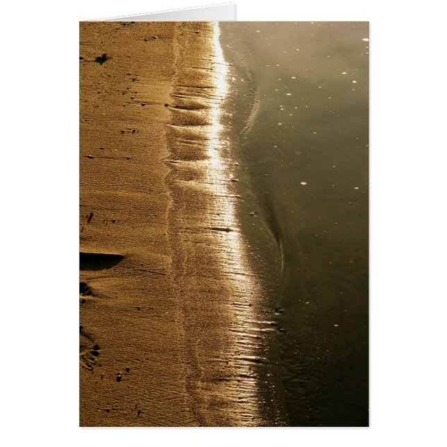 Puesta del sol en la línea de la playa (Frente)