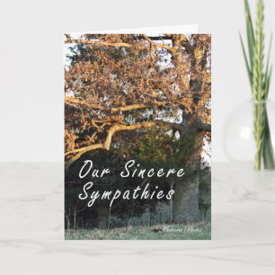 Puesta del sol en la tarjeta de condolencia del