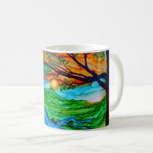 Puesta del sol en la taza de café de Pedernales