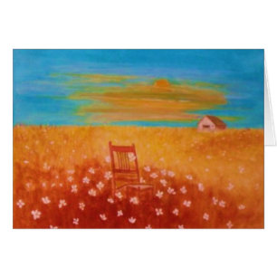 Puesta del sol en los campos