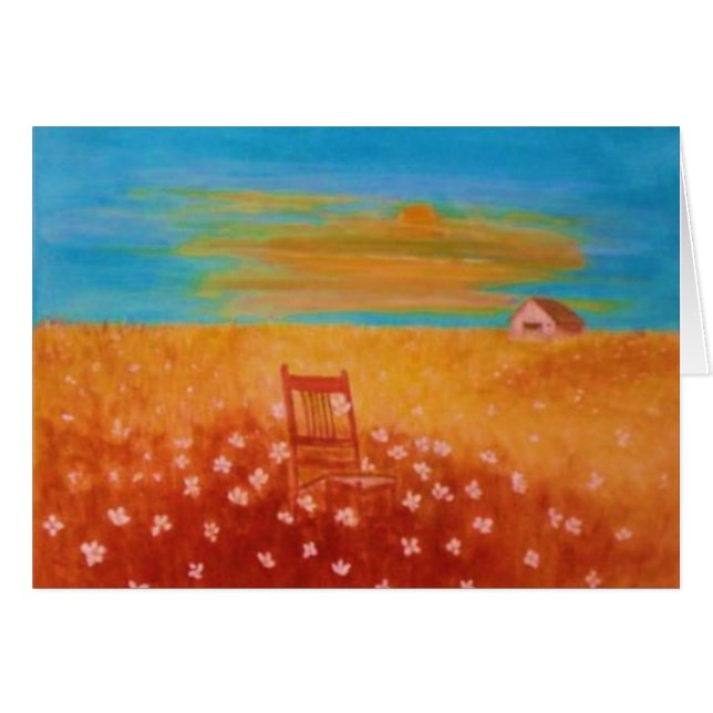 Puesta del sol en los campos (Anverso (Horizontal))