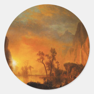 Puesta del sol en los pegatinas de Rockies