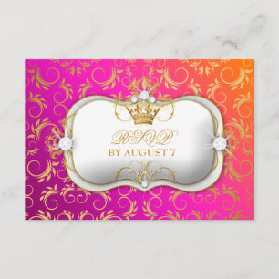 Puesta del sol salvaje divina de oro RSVP de 311