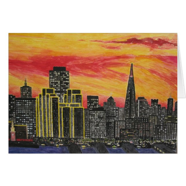 puesta del sol sobre San Francisco (Anverso (Horizontal))