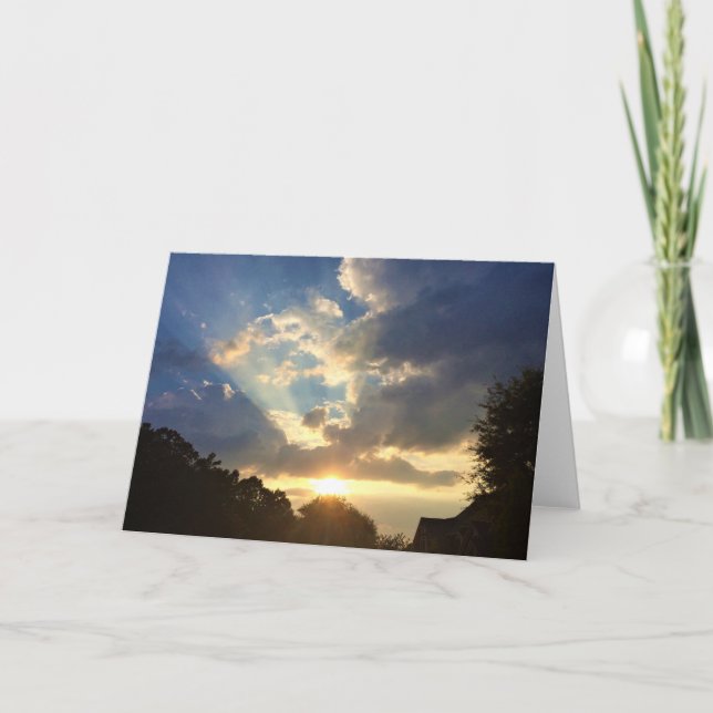 Puesta del sol, tarjeta (Anverso)