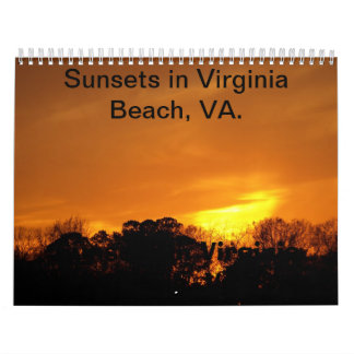 Puestas del sol en Virginia Beach, calendario del