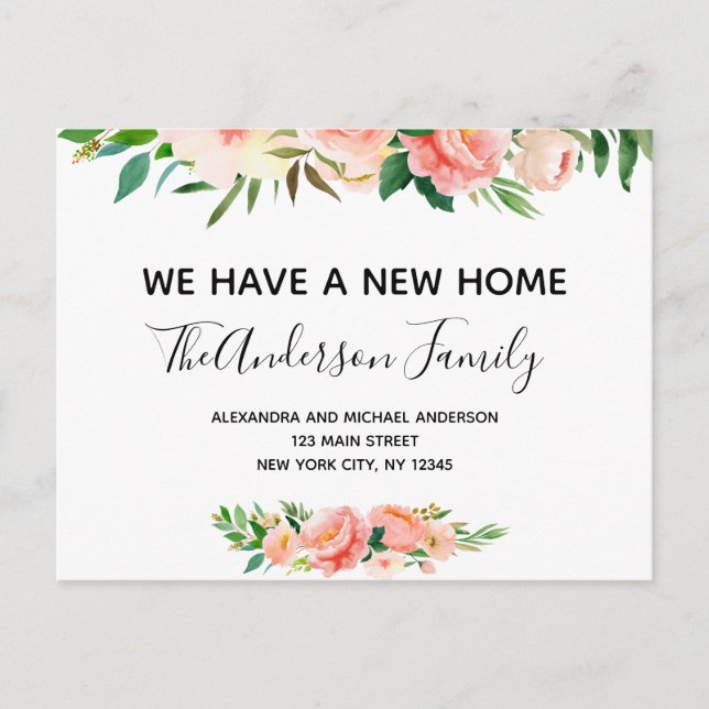 Puesto de Invitación de movimiento de floral de co (Anverso)