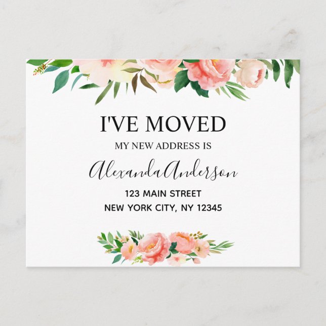 Puesto de Invitación de movimiento de floral de co (Anverso)