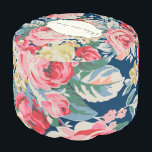 Puf Flores románticas adorables - Mensaje motivacional<br><div class="desc">Esta imagen presenta flores florecientes en tonos rosa,  verde,  azul con un mensaje motivacional. Florales elegantes,  pétalos,  florecimiento de un ramo de colores. A cualquier chica le encantaría tener este diseño elegante.</div>
