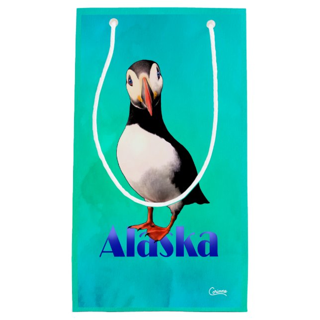 Puffin Alaska - Bolsa de regalo pequeña (Anverso)