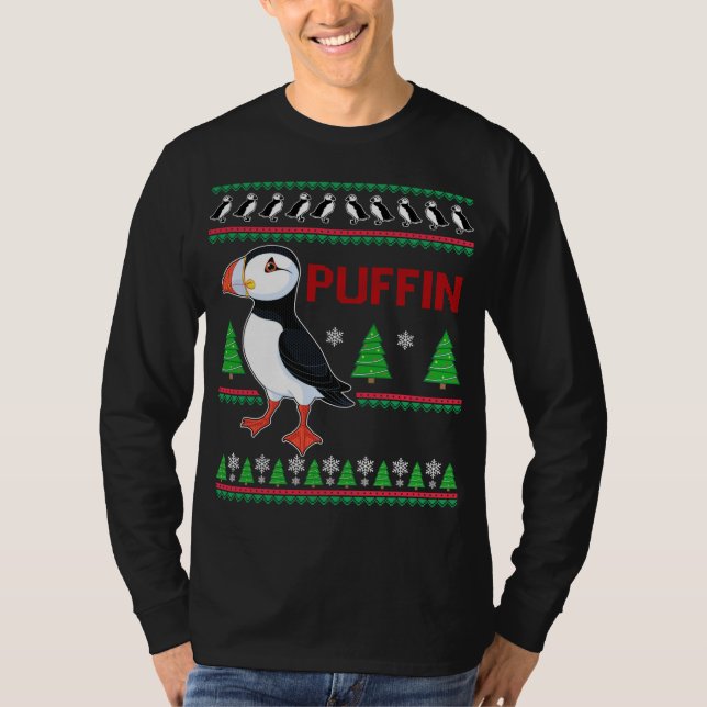 Puffin Xmas Suéter suéter suéter Lover Divertido (Anverso)