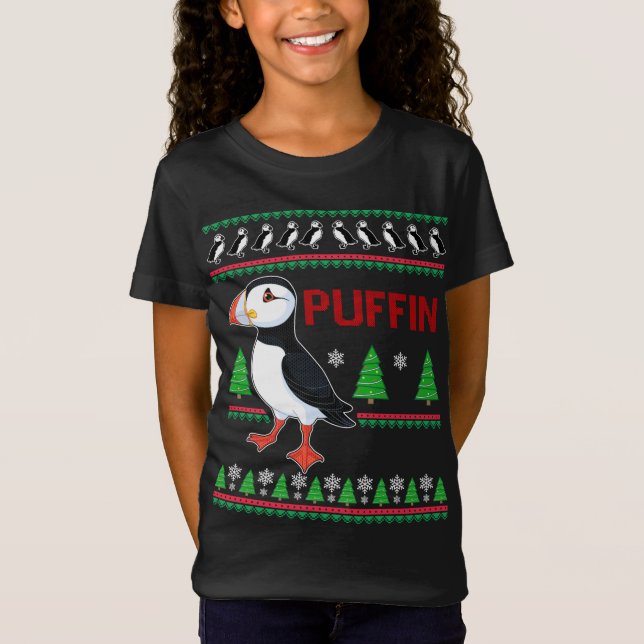 Puffin Xmas Suéter suéter suéter Lover Divertido (Anverso)