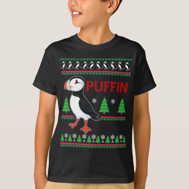 Puffin Xmas Suéter suéter suéter Lover Divertido (Anverso)