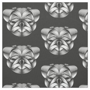 Pug - Cuáquer de grasa de tela
