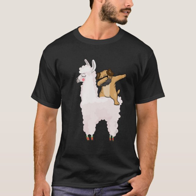 Pug Dabbing se llama animales aburridos a camiseta (Anverso)