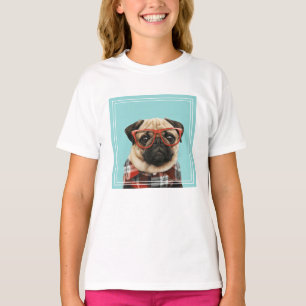 Pug de la camiseta de plástico