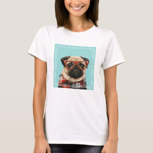 Pug de la camiseta de plástico
