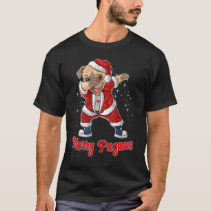 Pug de Navidad camiseta de pijama de Dabbing Alegr