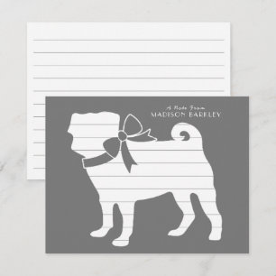 Pug Dog Puppy Tarjeta de agradecimiento