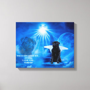 Pug en el cielo como lienzo de solidaridad con el 