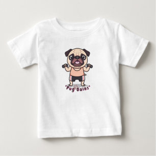 "Pug Gana Bebé Finer Jersey T-Shirt - Cute & Funn