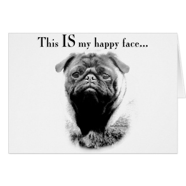 Pug Happy Face (Anverso (Horizontal))