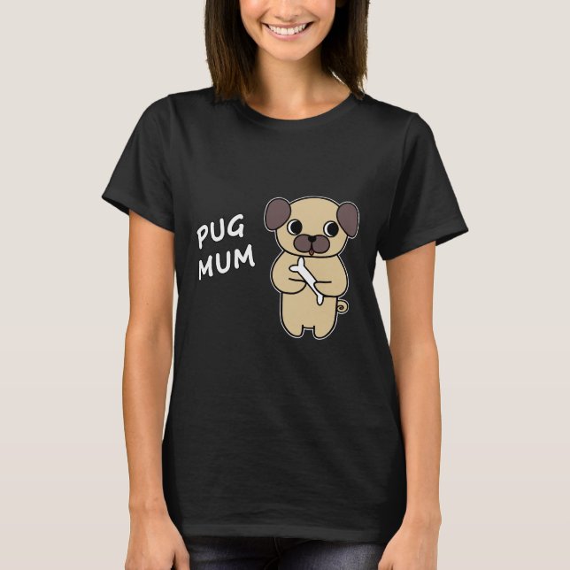 PUG MAMÁ 3 camiseta clásica 31 (Anverso)