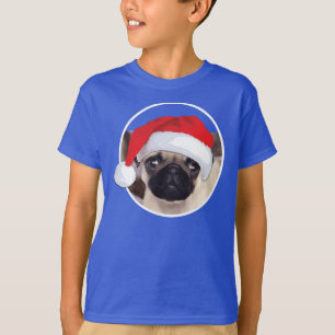 Pug navidades - Camiseta básica de las manos para 