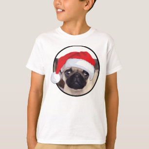 Pug navidades - Camiseta básica de las manos para 