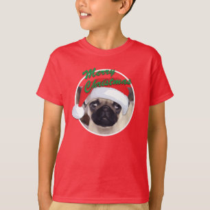 Pug navidades - Camiseta básica de las manos para 