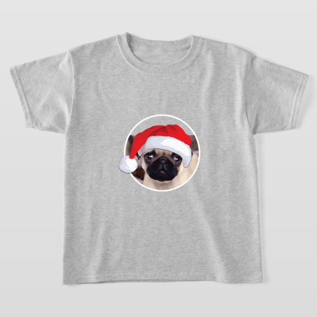 Pug navidades - Camiseta básica para niños (Distribución)