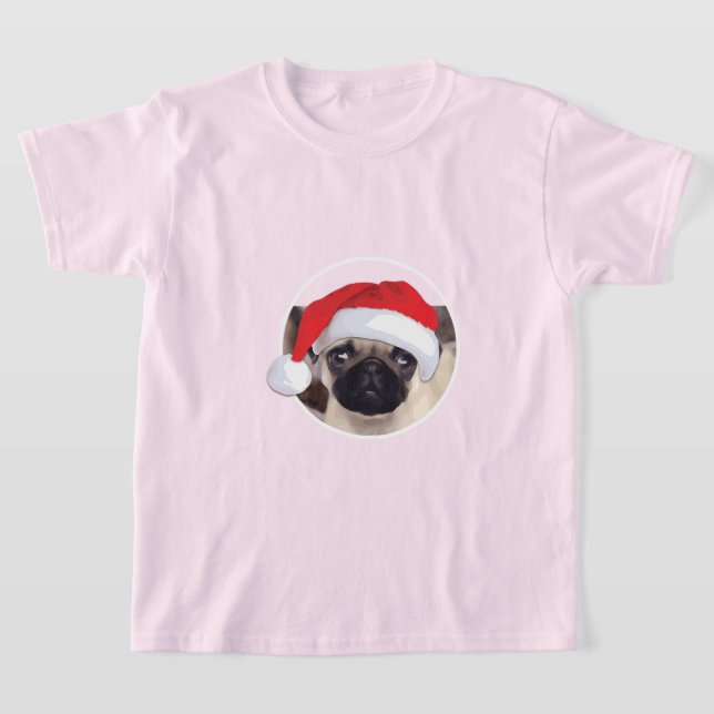 Pug navidades - Camiseta básica para niños (Distribución)