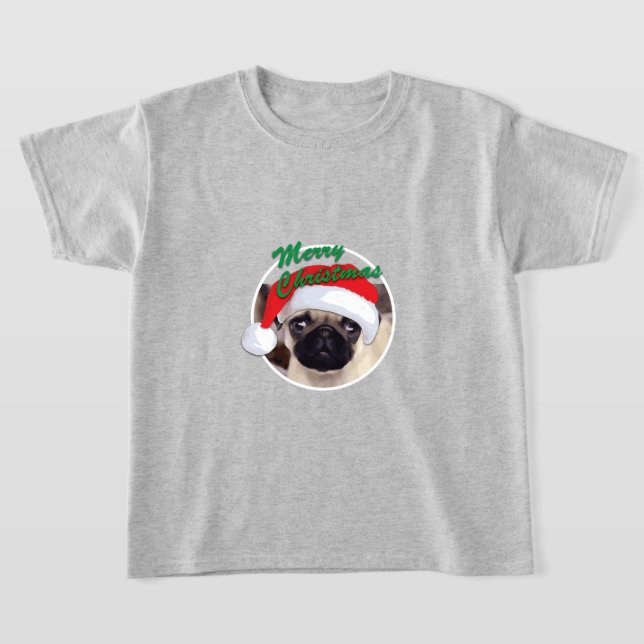 Pug navidades - Camiseta básica para niños (Distribución)