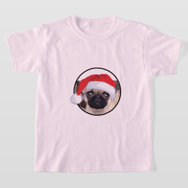 Pug navidades - Camiseta básica para niños (Distribución)