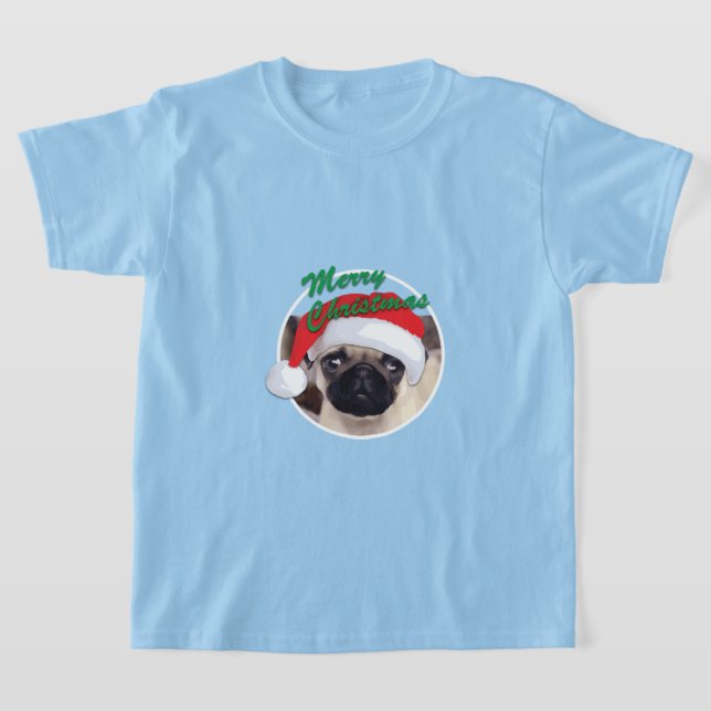 Pug navidades - Camiseta básica para niños (Distribución)
