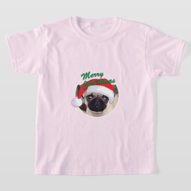 Pug navidades - Camiseta básica para niños (Distribución)