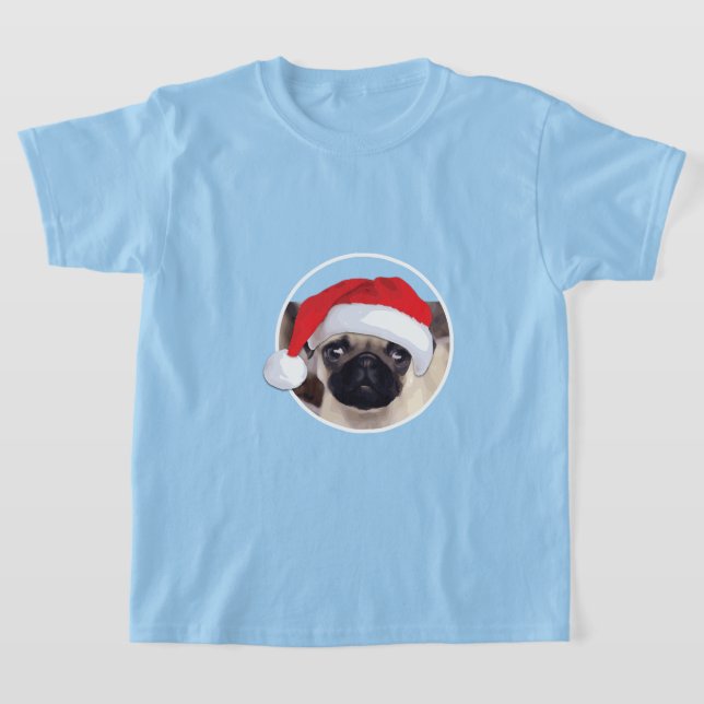 Pug navidades - Camiseta básica para niños (Distribución)