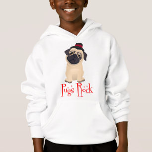 Pug Perro Cachorro Dibujo Animado Chicas / Chicos