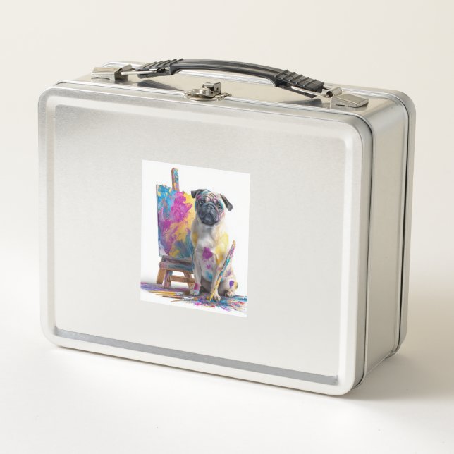 Pug Pintor � Perro de Arte Abstracto (Anverso)