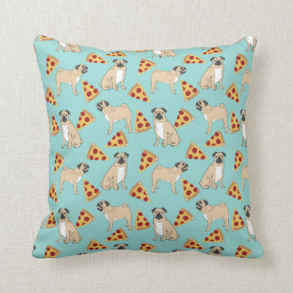 Pug Pizza Fiesta adorables almohadas del dueño del