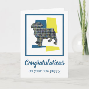 Pug Puppy Dog Felicitaciones Tarjeta De Saludo