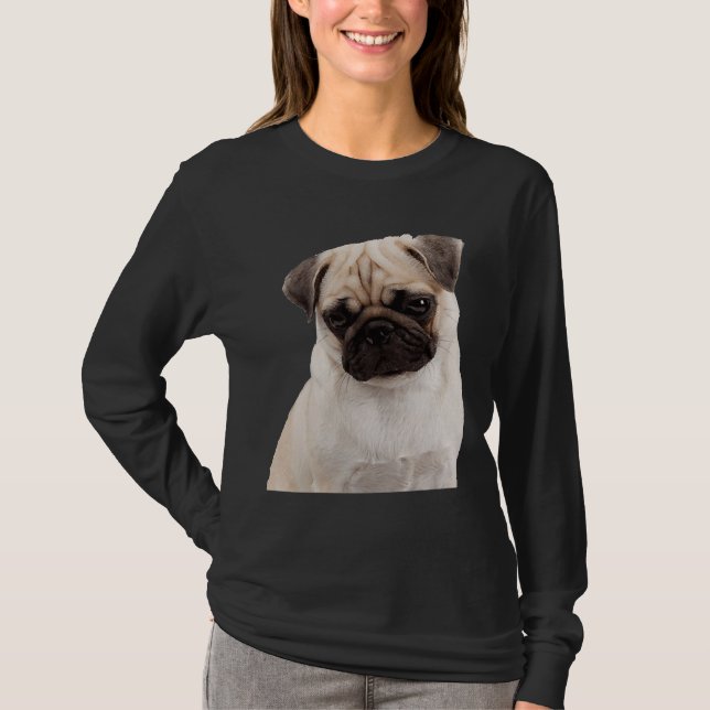 Pug Repasando La Camiseta Clásica 964 (Anverso)