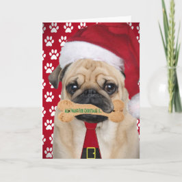Pug Todo Lo Que Quiero Para Las Tarjetas De Navida