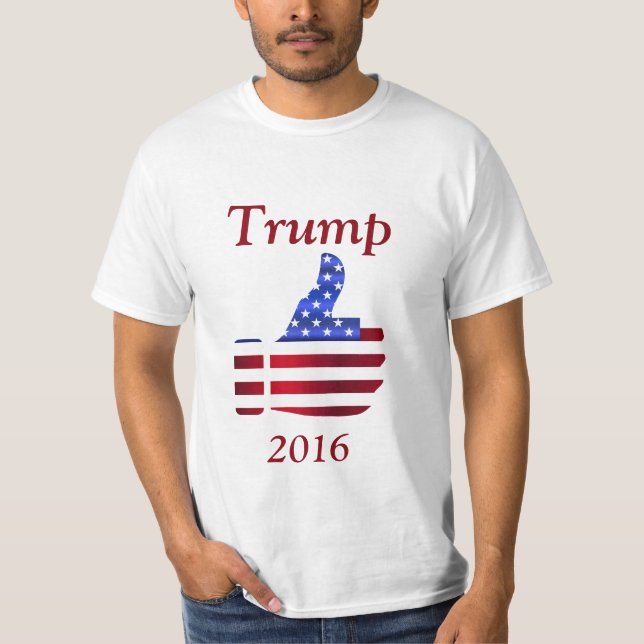 Pulgares encima de la camiseta de Donald Trump de (Anverso)