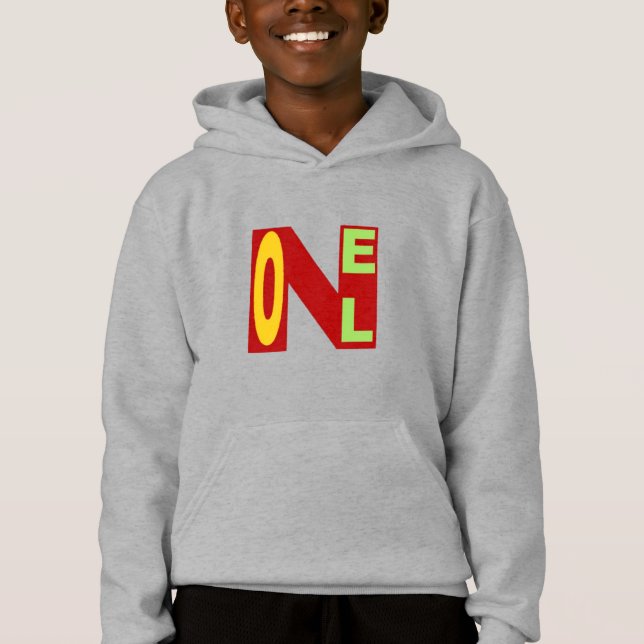 Pull à capuche  acier  enfants  DESIGN  NOEL  (Anverso)