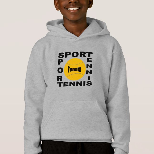Pull à capuche acier enfants  DESIGN  SPORT TENNIS (Anverso)