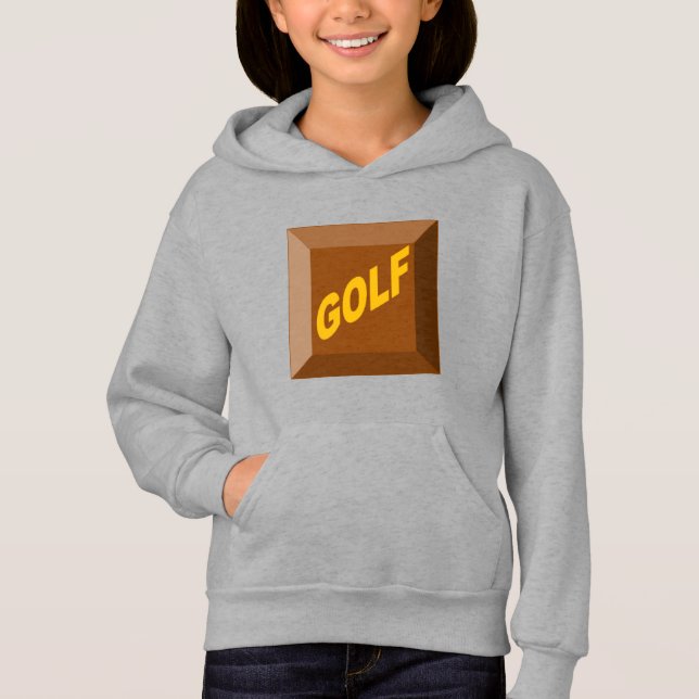 Pull à capuche  acier filles CHOCOLAT  GOLF  (Anverso)